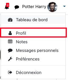 accès profil moodle