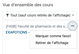 marquer un cours comme favoris